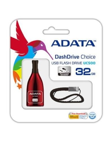 ADATA 8GB DashDrive Choice UC500 - Memoria USB (8 GB, USB 2.0, Slide, 19 mm, 50 mm, 11 mm) Rojo: Kiwiku.com: Informática