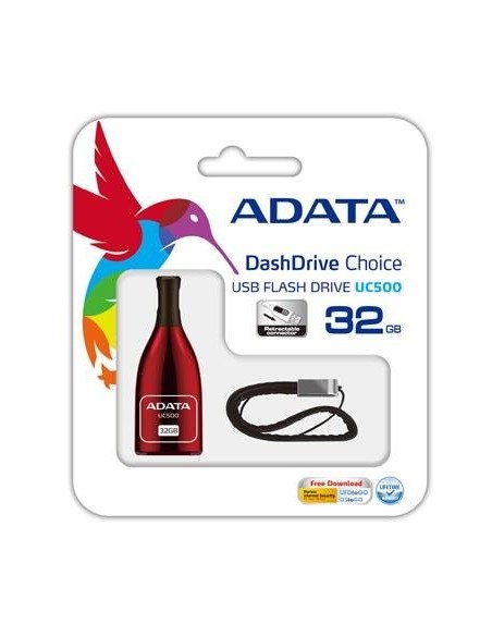ADATA 8GB DashDrive Choice UC500 - Memoria USB (8 GB, USB 2.0, Slide, 19 mm, 50 mm, 11 mm) Rojo: Kiwiku.com: Informática