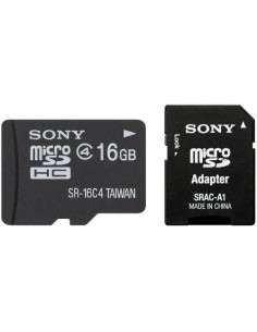 Sony SR16A4 - Tarjeta microSD de 16 GB (clase 4, adaptador SD), negro: Sony: Kiwiku.com: Electrónica