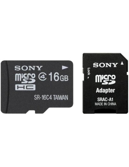 Sony SR16A4 - Tarjeta microSD de 16 GB (clase 4, adaptador SD), negro: Sony: Kiwiku.com: Electrónica