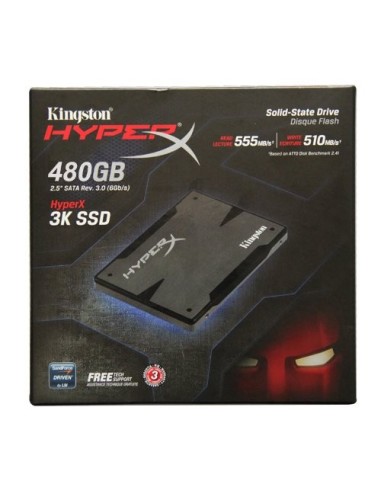Kingston HyperX 3K - Disco duro interno gaming (SSD, 480 GB, SATA 3), Negro: Kingston: Kiwiku.com: Informática