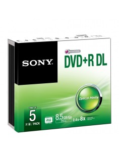 Sony 5DPR85SS - Pack de 5 DVD+R en carcasa, 8.5 GB: Kiwiku.com: Informática