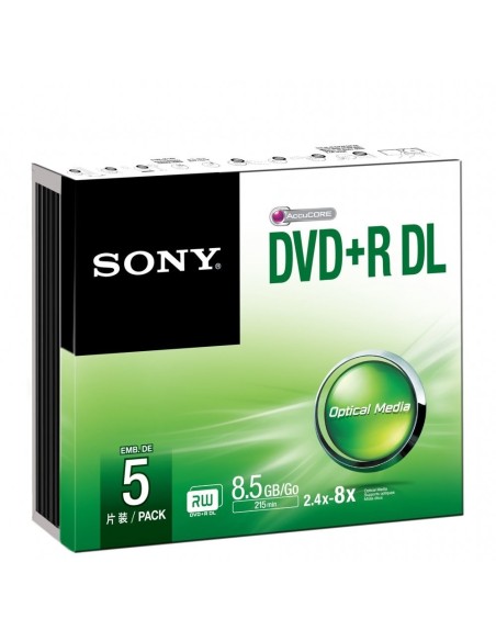 Sony 5DPR85SS - Pack de 5 DVD+R en carcasa, 8.5 GB: Kiwiku.com: Informática