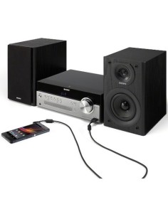 Sony CMT-SBT100 - Microcadena de 50W (50 W, CD, FM/AM, Bluetooth, NFC, USB, estéreo), Negro y Plateado - Electrónica - Kiwiku.c 2