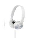 Sony mdr-zx310ap - auriculares de diadema cerrados (con micrófono, control remoto integrado), blanco