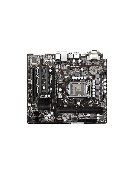 Asrock B75M R2.0 - Placa base (DDR3-SDRAM, DIMM, 1066, 1333, 1600 MHz, Intel, Core i3, Core i5, Core i7, Socket H2 (LGA 1155)):
