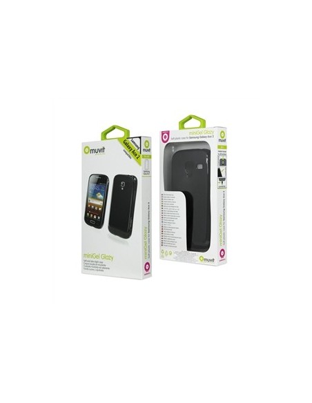 Muvit MUSKI0075 - Funda minigel para Samsung Galaxy Ace 2 i8160, negro - Electrónica - Kiwiku.com