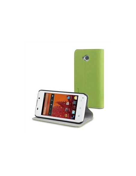Muvit MUSNS0006 - Funda slim folio y función soporte Bq Aquaris 4, verde/gris: Kiwiku.com: Electrónica