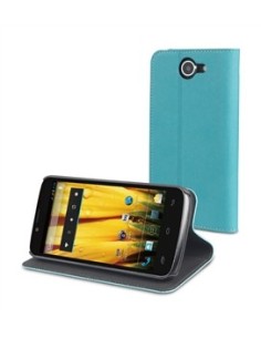 Muvit MUSNS0013 - Funda slim folio con función soporte para bq Aquaris 5 HD, azul/negro - Electrónica - Kiwiku.com