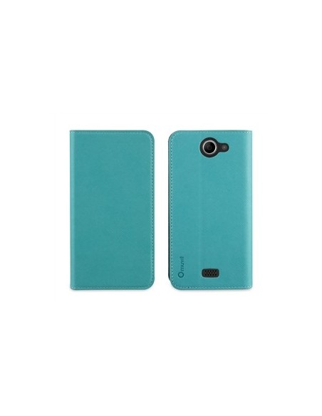 Muvit MUSNS0013 - Funda slim folio con función soporte para bq Aquaris 5 HD, azul/negro - Electrónica - Kiwiku.com