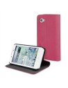 Funda slim folio función soporte rosa/negra bq aquaris 4,5" muvit