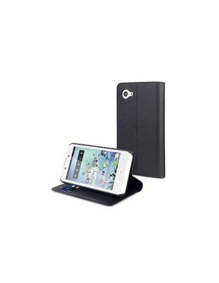 Kiwiku.com: Muvit MUSNS0017 - Funda slim folio con función soporte para bq Aquaris 4.5, negro - Electrónica
