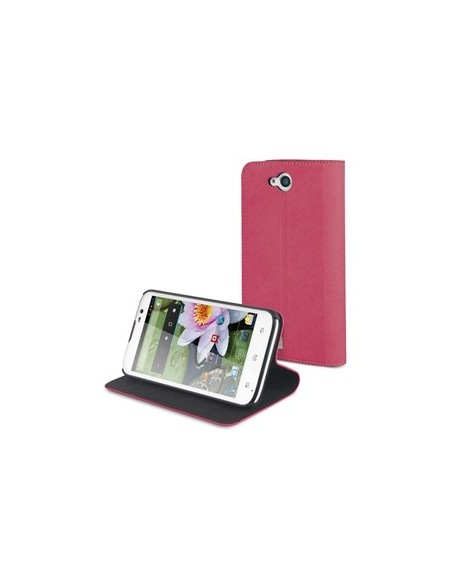 Muvit MUSNS0018 - Funda slim folio con función soporte para bq Aquaris 5, rosa/negro: Kiwiku.com: Electrónica