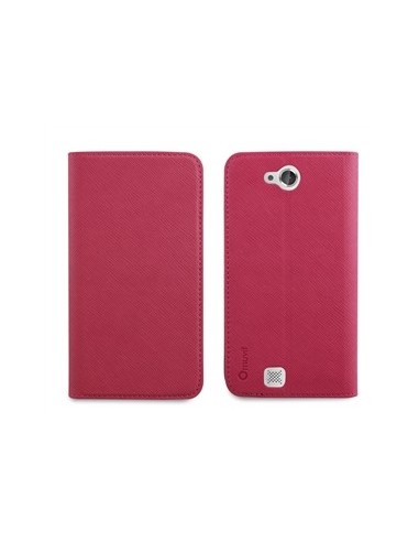 Muvit MUSNS0018 - Funda slim folio con función soporte para bq Aquaris 5, rosa/negro: Kiwiku.com: Electrónica