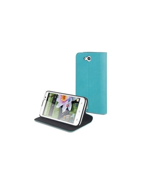 Muvit MUSNS0019 - Funda slim folio con función soporte para bq Aquaris 5, azul/negro: Kiwiku.com: Electrónica