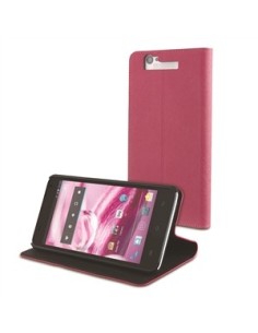 Kiwiku.com: Muvit MUSNS0009 - Funda slim folio con función de soporte para BQ Aquaris 5, 7, rosa/negro - Electrónica