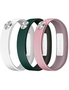 Sony Fashion - Pack de tres correas grandes para SmartBand, verde oscuro, rosa claro y blanco: Kiwiku.com: Electrónica