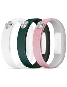 Sony Fashion - Pack de tres correas pequeñas para SmartBand, verde oscuro, rosa claro y blanco: Kiwiku.com: Electrónica