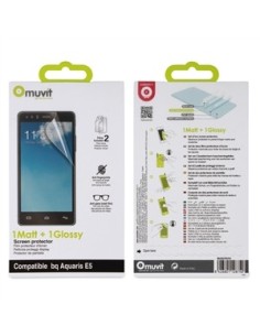 Kiwiku.com: Muvit MUSCP0701 - Set de dos protectores de pantalla: 1 mate y 1 brillo BQ Aquaris E5 - Electrónica 2