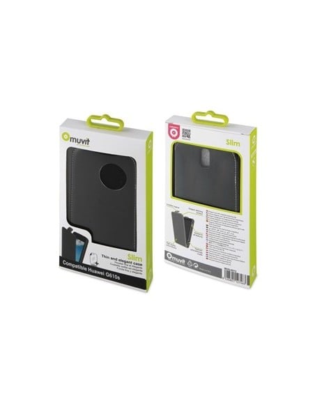 Kiwiku.com: Muvit Slim - Funda + protector de pantalla para Huawei G610, negro - Electrónica