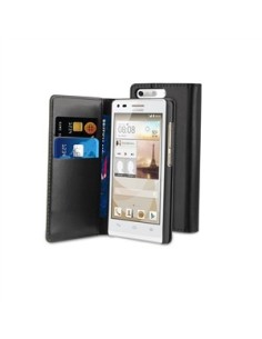 Muvit Wallet Folio - Funda con función soporte y tarjetero para Huawei G6 4G, negro - Electrónica - Kiwiku.com