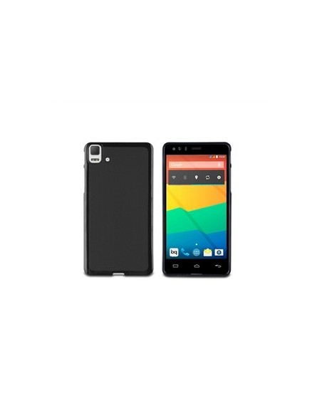 Kiwiku.com: Muvit MUSKI0391 - Funda de minigel para BQ Aquaris E5, negro - Electrónica