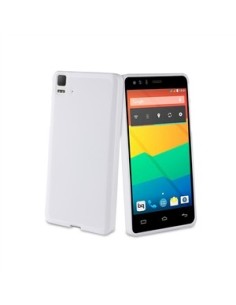 Kiwiku.com: Muvit MUSKI0392 - Funda de minigel para BQ Aquaris E5, blanco - Electrónica