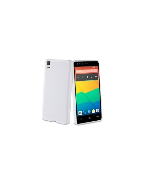 Kiwiku.com: Muvit MUSKI0392 - Funda de minigel para BQ Aquaris E5, blanco - Electrónica