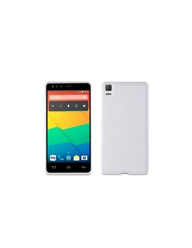 Kiwiku.com: Muvit MUSKI0392 - Funda de minigel para BQ Aquaris E5, blanco - Electrónica