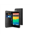 Funda wallet folio función soporte negra bq aquaris e5 muvit