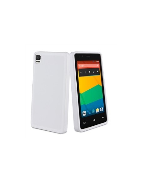 Kiwiku.com: Muvit MUSKI0419 - Funda minigel para bq Aquaris E4.5, blanco - Electrónica