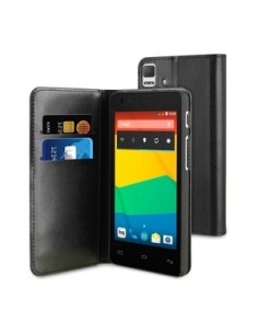 Muvit Wallet - Funda tipo folio con función soporte para BQ Aquaris E4.5, negro - Electrónica - Kiwiku.com