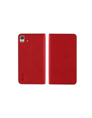 Muvit Wallet - Funda tipo folio con función soporte para BQ Aquaris E4.5, rojo y negro - Electrónica - Kiwiku.com