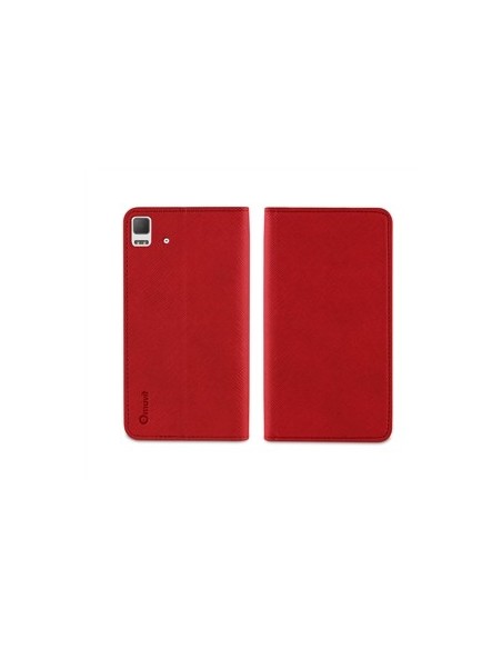 Muvit Wallet - Funda tipo folio con función soporte para BQ Aquaris E4.5, rojo y negro - Electrónica - Kiwiku.com