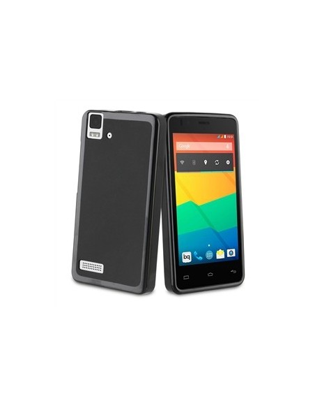 Muvit Minigel - Funda para BQ Aquaris E4, negro: Kiwiku.com: Electrónica