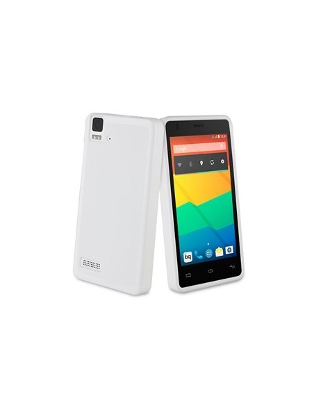 Muvit Minigel - Funda para BQ Aquaris E4, blanco: Kiwiku.com: Electrónica