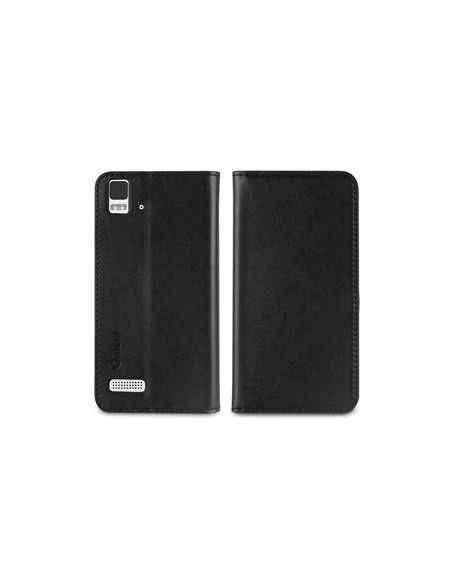 Kiwiku.com: Muvit Wallet - Funda tipo folio con función soporte para BQ Aquaris E4, negro - Electrónica