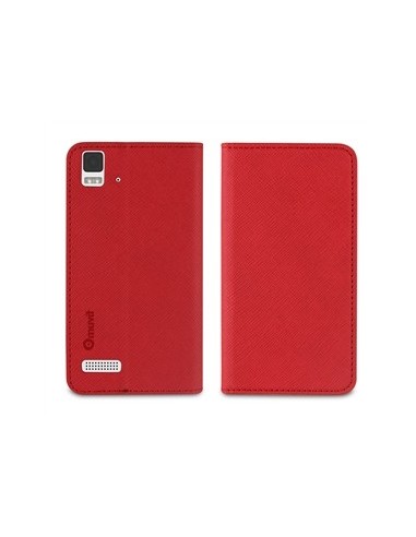 Muvit Wallet - Funda tipo folio con función soporte para BQ Aquaris E4, rojo y negro: Kiwiku.com: Electrónica