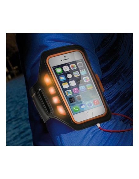Kiwiku.com: Ksix by Jose Hermida - Funda brazalete deportivo con LEDs para smartphone plus - Electrónica