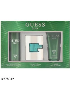 Guess Man By Guess para Hombre - 3 Pc Set Regalo Eau de Toilette