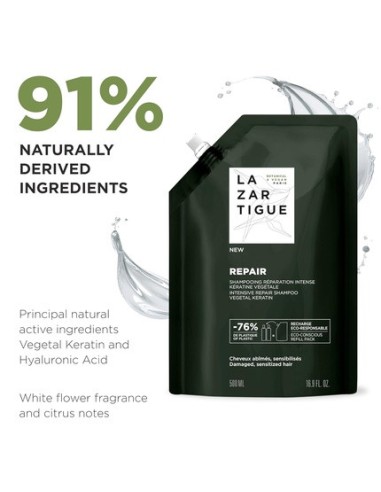 Lazartigue Champú Reparador Reparación Intensa Eco-reflejo 500ml