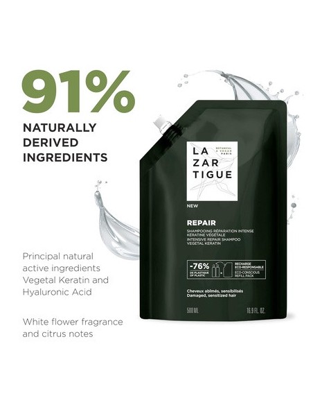 Lazartigue Champú Reparador Reparación Intensa Eco-reflejo 500ml