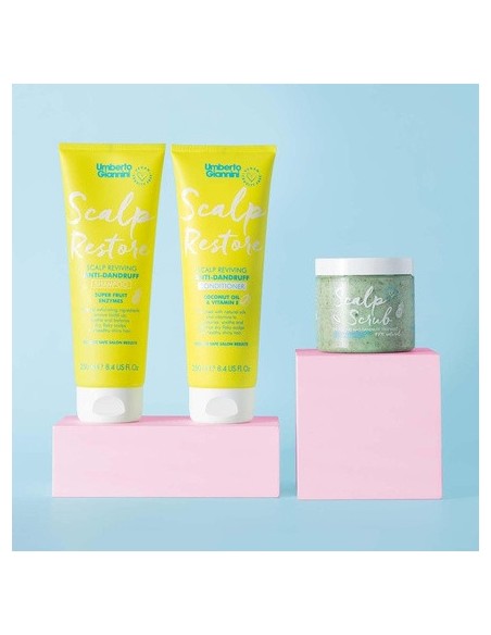 Umberto Giannini Scalp Restore Starter Kit de Viaje Scalp Restore Champu Acondicionador y Exfoliating Scalp Scrub
