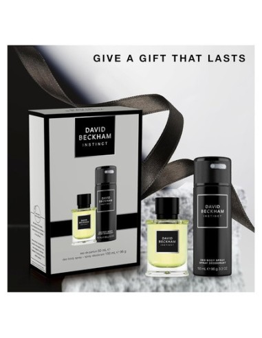 David Beckham Men's Instinct Eau de Parfum 50ml y Desodorante 150ml Gift Box