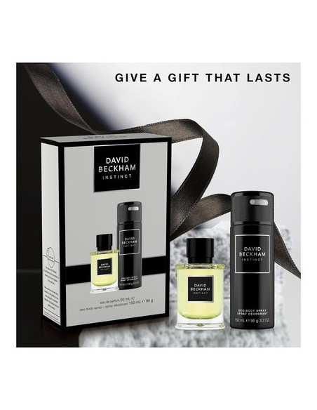 David Beckham Men's Instinct Eau de Parfum 50ml y Desodorante 150ml Gift Box