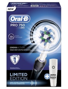 Braun Oral-B PRO 750 Black - Cepillo de dientes eléctrico de rotación, color negro: Kiwiku.com: Salud y cuidado personal 2