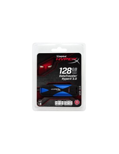 Kingston DataTraveler HyperX 3.0 - Memoria USB de 128 GB, Negro y azul: KINGSTON: Kiwiku.com: Informática