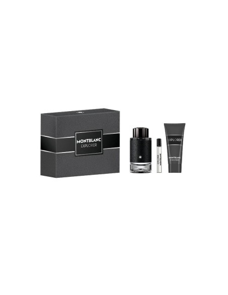 Montblanc Mont Blanc Explorer 100ml Eau de Parfum Vaporizador + 7.5ml Eau de Parfum Vaporizador + 100ml Gel de Ducha Set Regalo