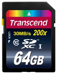 Transcend Premium - Tarjeta de Memoria Flash 64GB SDXC Clase 10 de Ultra Alta Velocidad, MLC: TRANSCEND: Kiwiku.com: Informátic