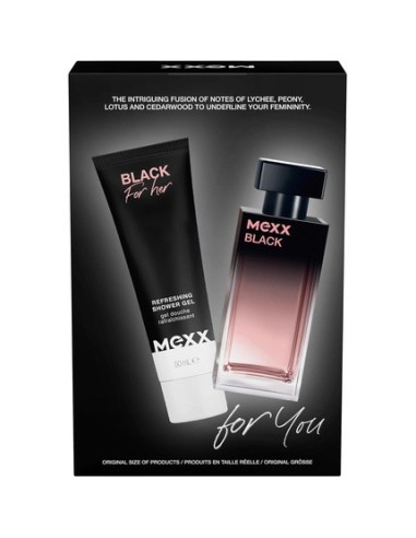 Mexx Black para Mujer Eau de Toilette Gift Pack 30ml + Gel de Ducha 50ml